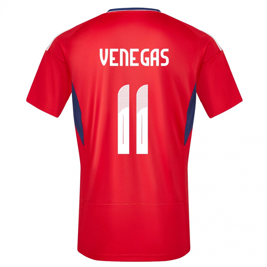 Hombre Fútbol Camiseta Costa Rica Johan Venegas #11 Rojo 1ª Equipación 24-26 Argentina