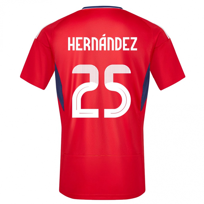 Hombre Fútbol Camiseta Costa Rica Anthony Hernandez #25 Rojo 1ª Equipación 24-26 Argentina