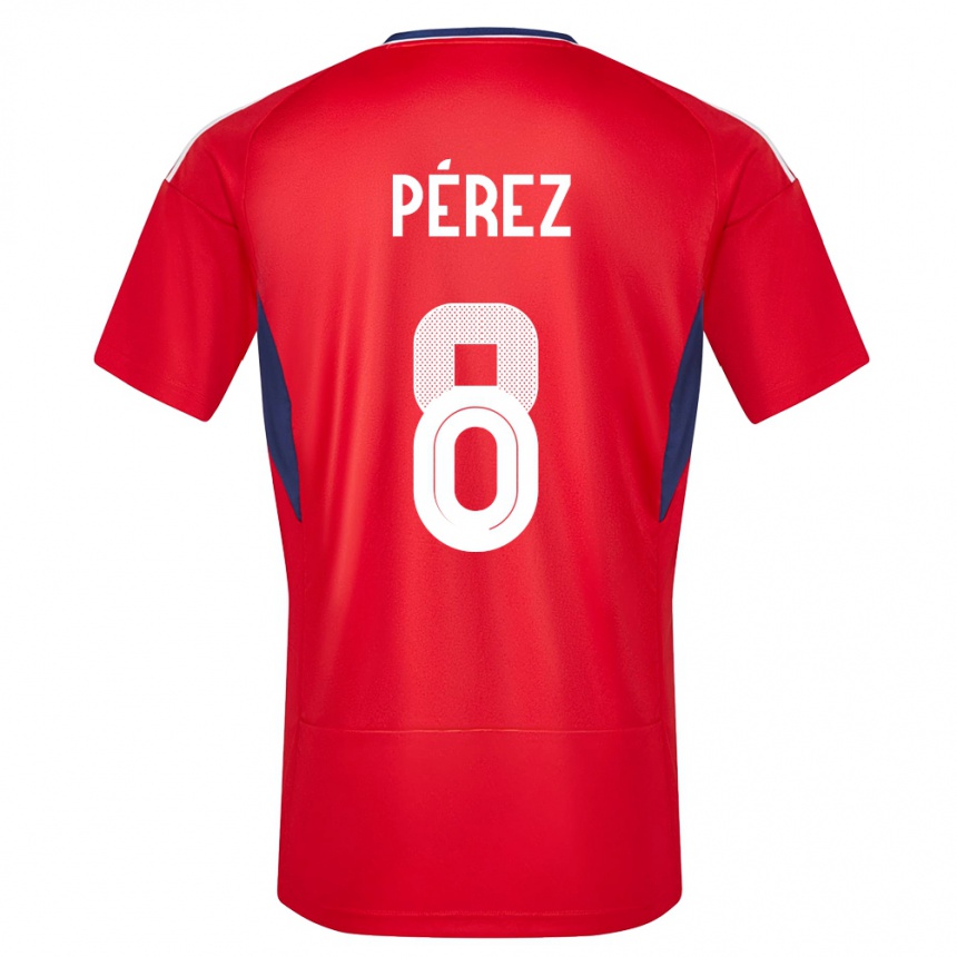 Hombre Fútbol Camiseta Costa Rica Creichel Perez #8 Rojo 1ª Equipación 24-26 Argentina