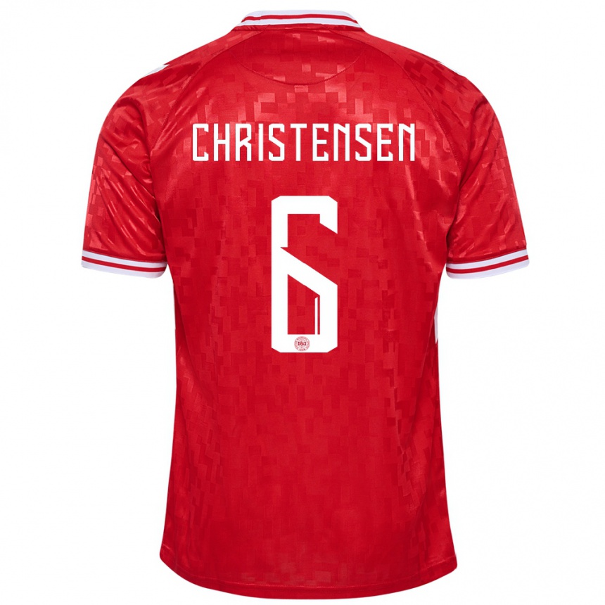 Hombre Fútbol Camiseta Dinamarca Andreas Christensen #6 Rojo 1ª Equipación 24-26 Argentina