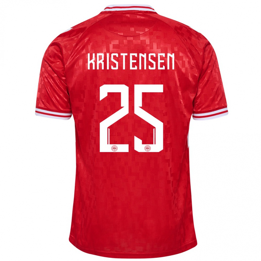 Hombre Fútbol Camiseta Dinamarca Rasmus Kristensen #25 Rojo 1ª Equipación 24-26 Argentina