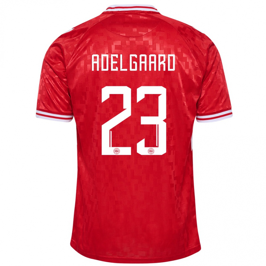 Hombre Fútbol Camiseta Dinamarca Aske Adelgaard #23 Rojo 1ª Equipación 24-26 Argentina