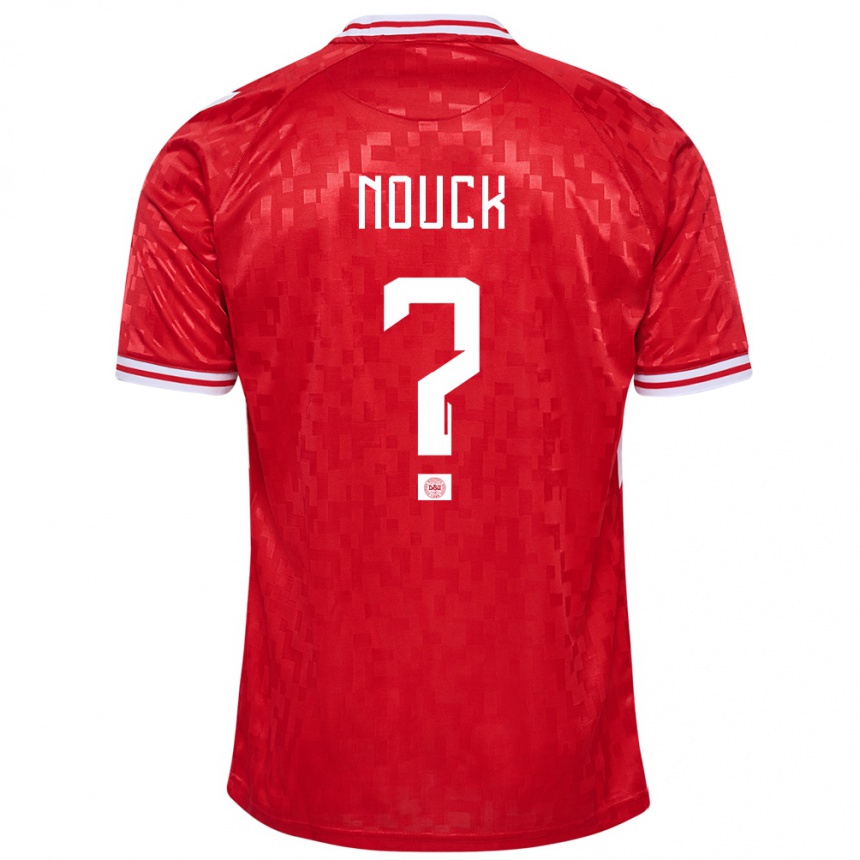 Hombre Fútbol Camiseta Dinamarca Charly Nouck #0 Rojo 1ª Equipación 24-26 Argentina