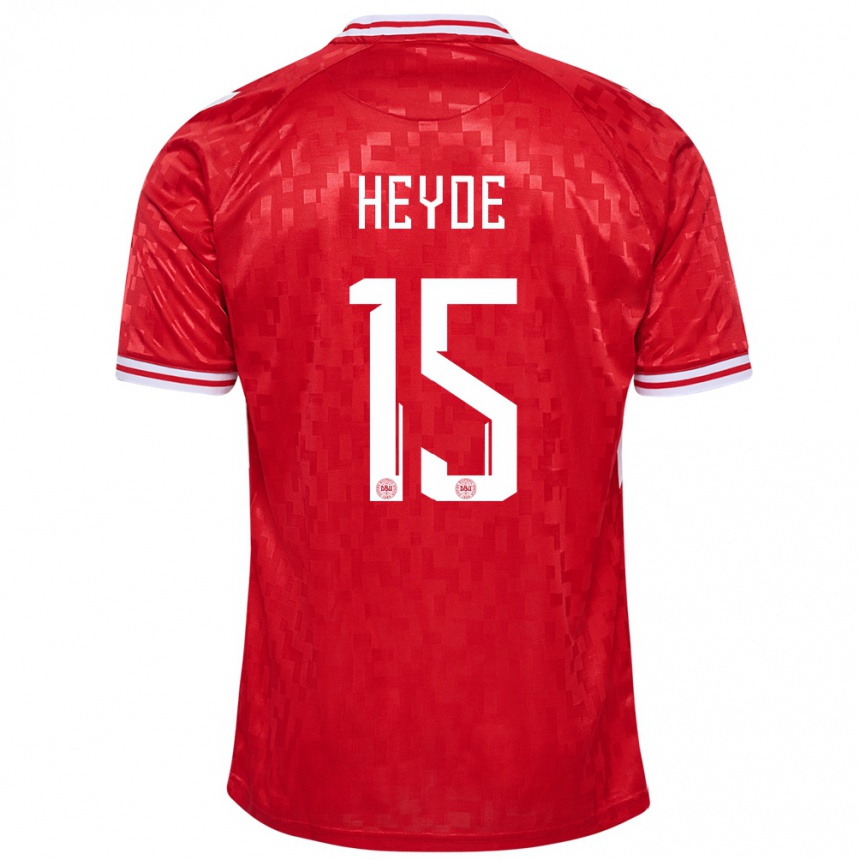 Hombre Fútbol Camiseta Dinamarca Malte Heyde #15 Rojo 1ª Equipación 24-26 Argentina