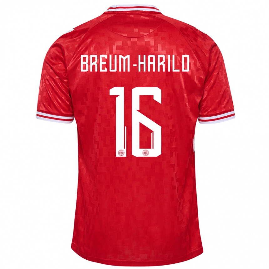 Hombre Fútbol Camiseta Dinamarca Tobias Breum-Harild #16 Rojo 1ª Equipación 24-26 Argentina