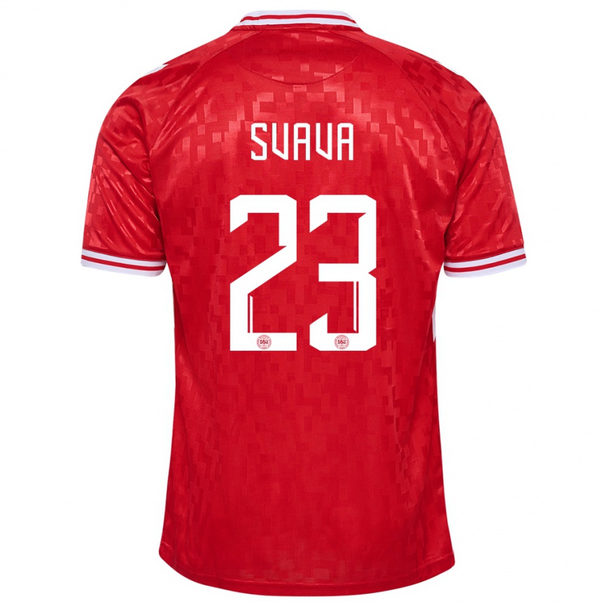 Hombre Fútbol Camiseta Dinamarca Sofie Svava #23 Rojo 1ª Equipación 24-26 Argentina