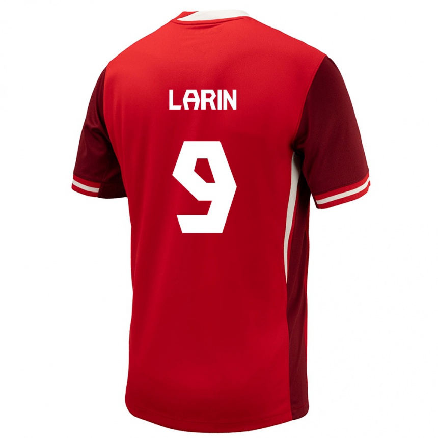 Hombre Fútbol Camiseta Canadá Cyle Larin #9 Rojo 1ª Equipación 24-26 Argentina