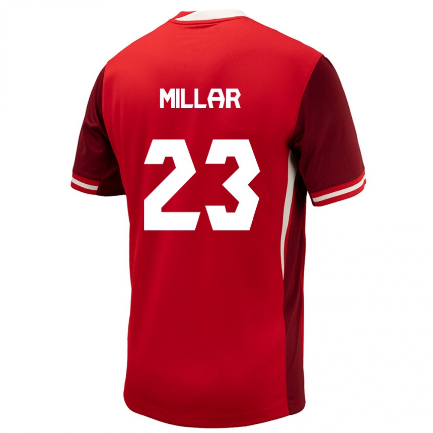 Hombre Fútbol Camiseta Canadá Liam Millar #23 Rojo 1ª Equipación 24-26 Argentina