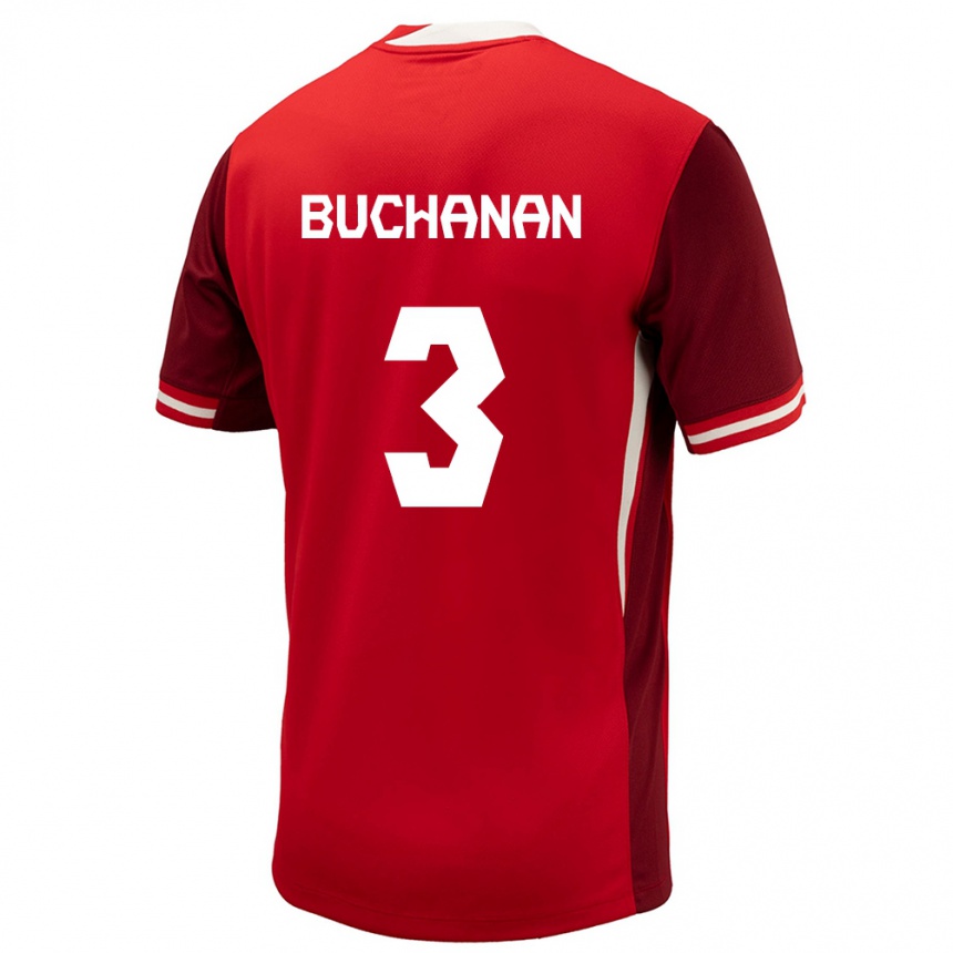 Hombre Fútbol Camiseta Canadá Kadeisha Buchanan #3 Rojo 1ª Equipación 24-26 Argentina