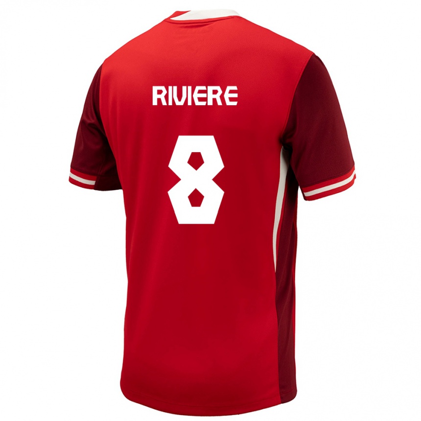 Hombre Fútbol Camiseta Canadá Jayde Riviere #8 Rojo 1ª Equipación 24-26 Argentina