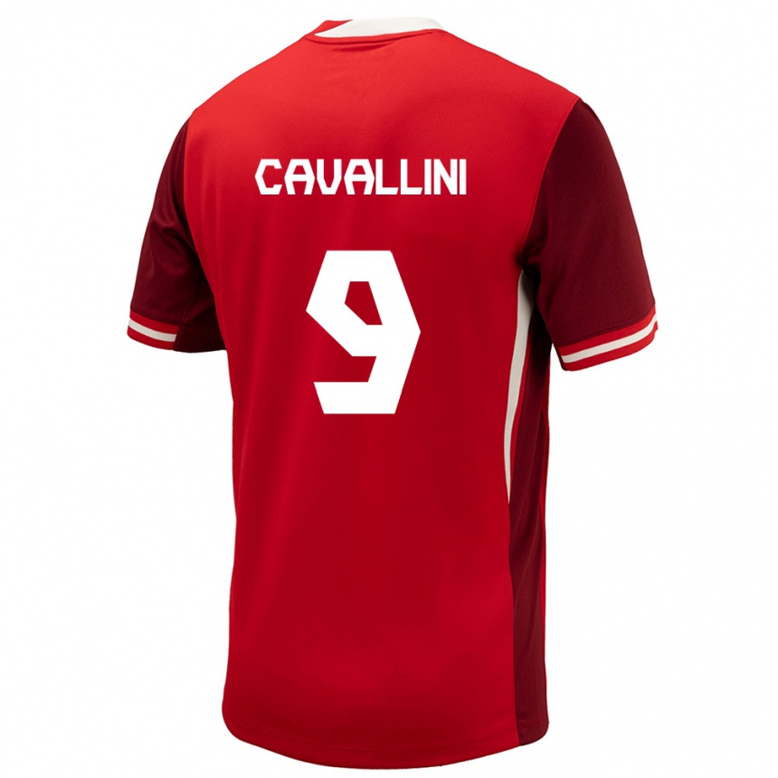 Hombre Fútbol Camiseta Canadá Lucas Cavallini #9 Rojo 1ª Equipación 24-26 Argentina