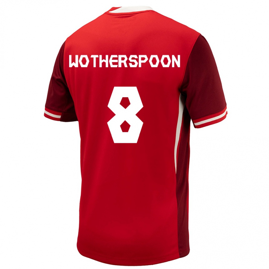 Hombre Fútbol Camiseta Canadá David Wotherspoon #8 Rojo 1ª Equipación 24-26 Argentina