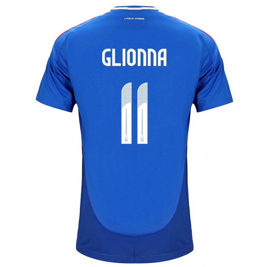 Hombre Fútbol Camiseta Italia Benedetta Glionna #11 Azul 1ª Equipación 24-26 Argentina