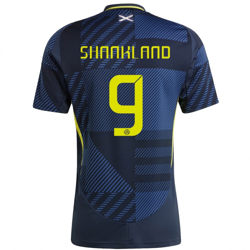 Hombre Fútbol Camiseta Escocia Lawrence Shankland #9 Azul Oscuro 1ª Equipación 24-26 Argentina