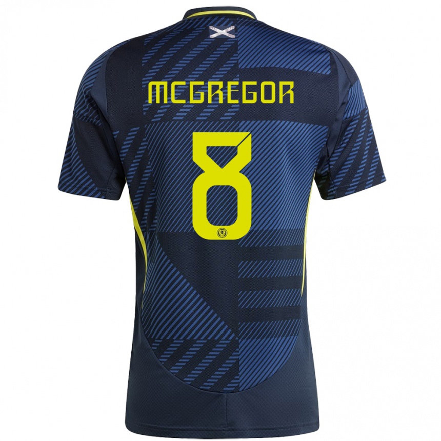 Hombre Fútbol Camiseta Escocia Callum Mcgregor #8 Azul Oscuro 1ª Equipación 24-26 Argentina