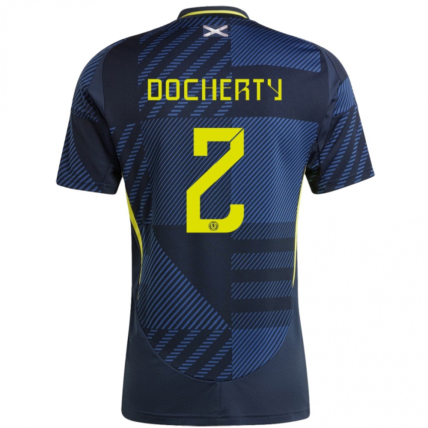 Hombre Fútbol Camiseta Escocia Nicola Docherty #2 Azul Oscuro 1ª Equipación 24-26 Argentina