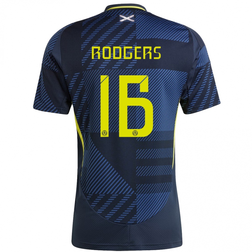 Hombre Fútbol Camiseta Escocia Amy Rodgers #16 Azul Oscuro 1ª Equipación 24-26 Argentina