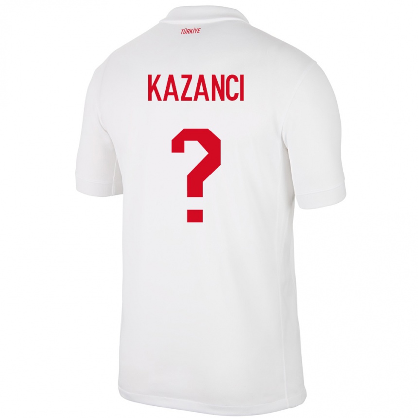 Hombre Fútbol Camiseta Turquía Şant Kazancı #0 Blanco 1ª Equipación 24-26 Argentina