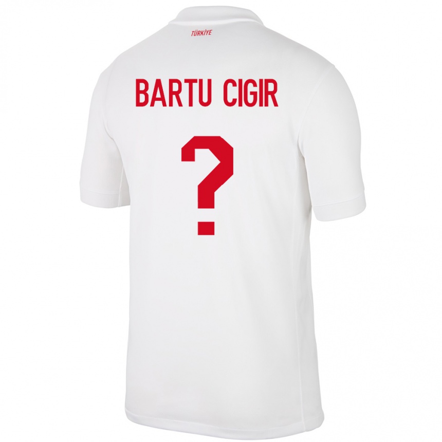 Hombre Fútbol Camiseta Turquía Can Bartu Çığır #0 Blanco 1ª Equipación 24-26 Argentina