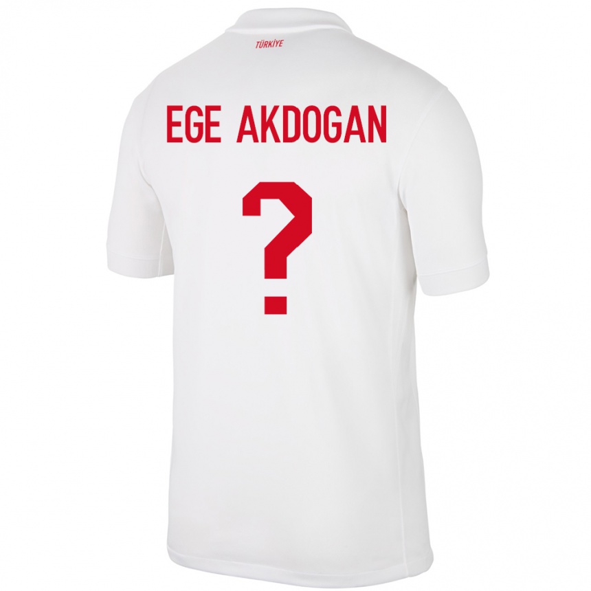 Hombre Fútbol Camiseta Turquía Hasan Ege Akdoğan #0 Blanco 1ª Equipación 24-26 Argentina