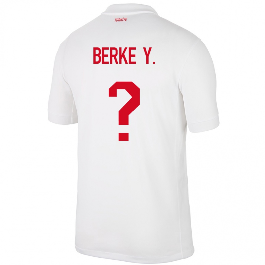 Hombre Fútbol Camiseta Turquía Berke Yıldırım #0 Blanco 1ª Equipación 24-26 Argentina