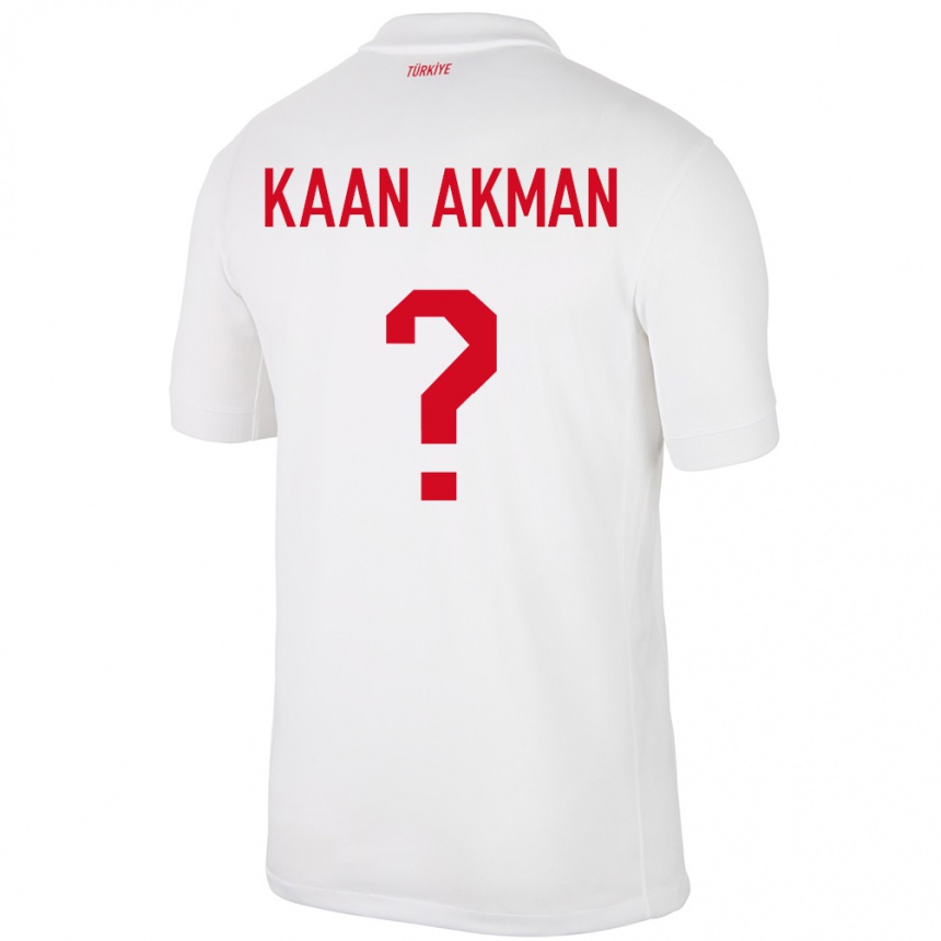 Hombre Fútbol Camiseta Turquía Ege Kaan Akman #0 Blanco 1ª Equipación 24-26 Argentina