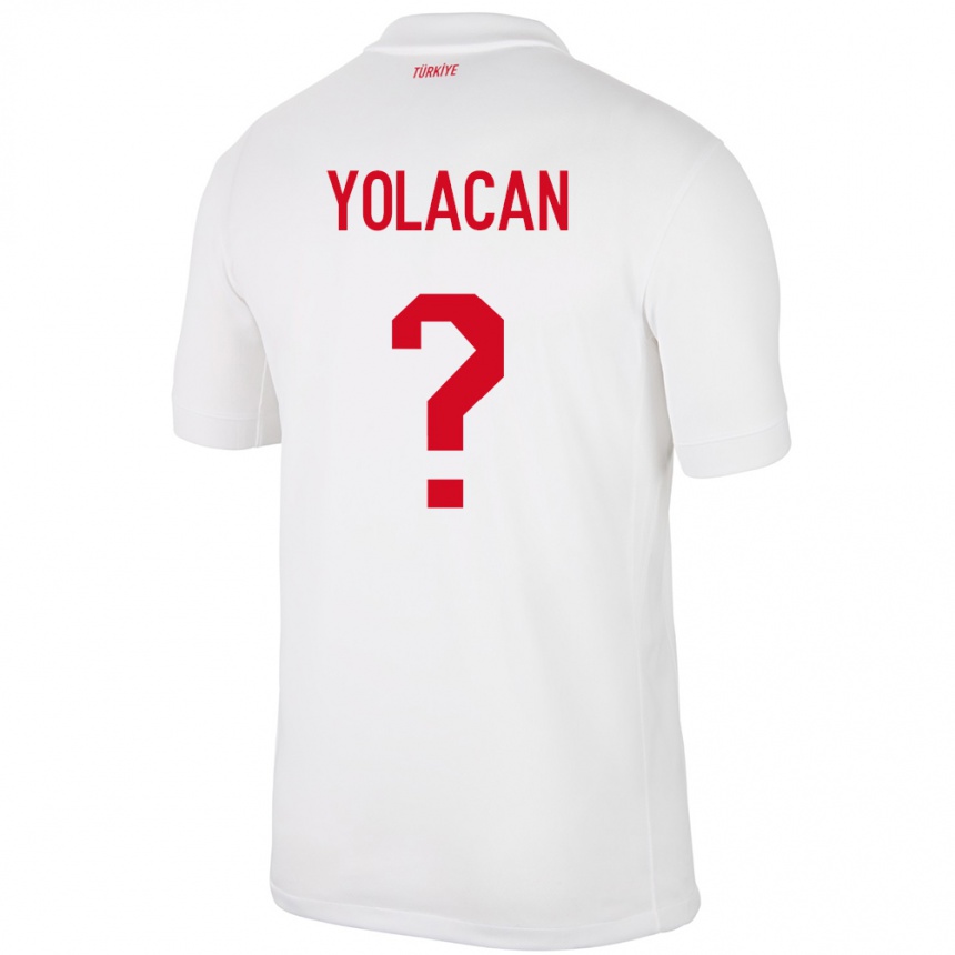 Hombre Fútbol Camiseta Turquía Baran Yolaçan #0 Blanco 1ª Equipación 24-26 Argentina