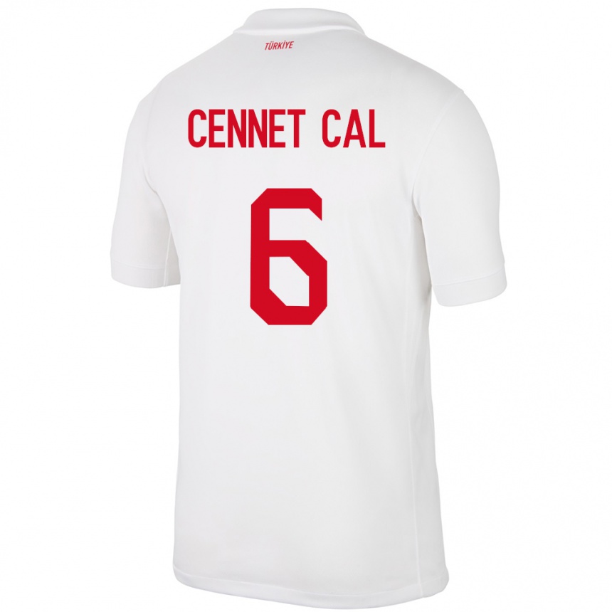 Hombre Fútbol Camiseta Turquía Meryem Cennet Çal #6 Blanco 1ª Equipación 24-26 Argentina