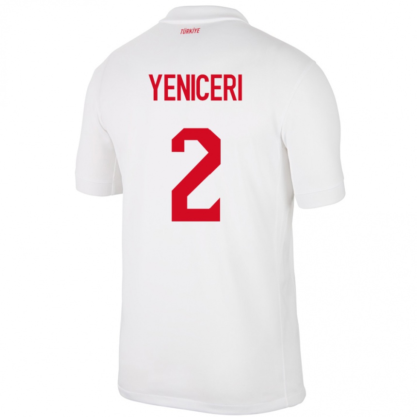 Hombre Fútbol Camiseta Turquía Berna Yeniçeri #2 Blanco 1ª Equipación 24-26 Argentina