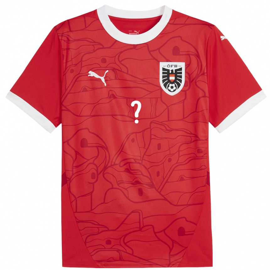 Hombre Fútbol Camiseta Austria Su Nombre #0 Rojo 1ª Equipación 24-26 Argentina