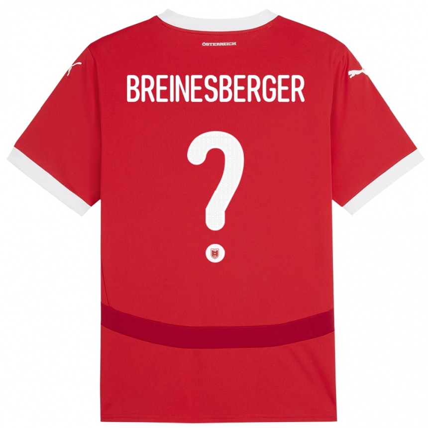 Hombre Fútbol Camiseta Austria Christoph Breinesberger #0 Rojo 1ª Equipación 24-26 Argentina