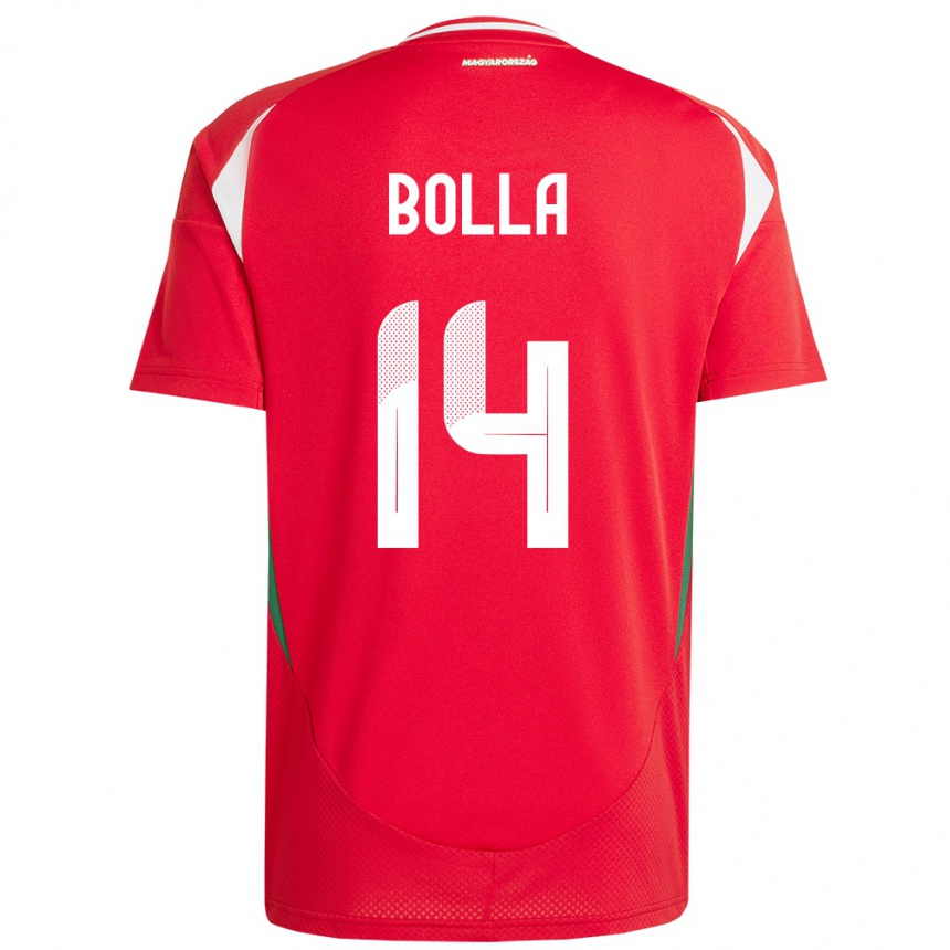 Hombre Fútbol Camiseta Hungría Bendegúz Bolla #14 Rojo 1ª Equipación 24-26 Argentina