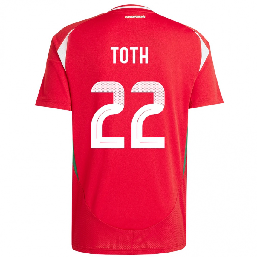 Hombre Fútbol Camiseta Hungría Balázs Tóth #22 Rojo 1ª Equipación 24-26 Argentina