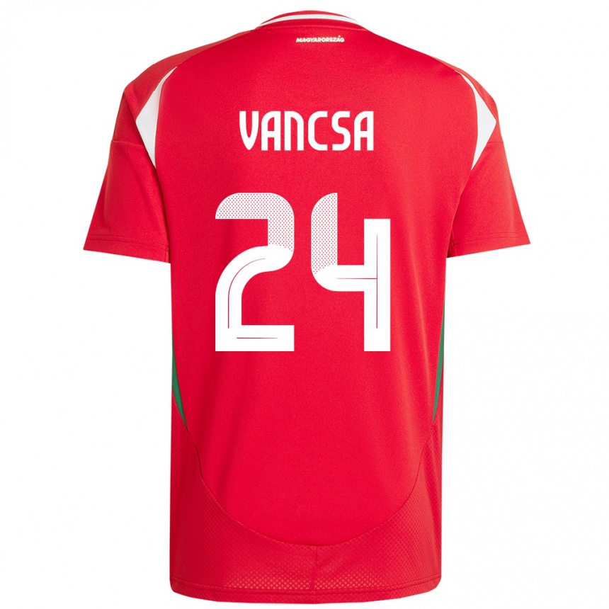 Hombre Fútbol Camiseta Hungría Zalán Vancsa #24 Rojo 1ª Equipación 24-26 Argentina