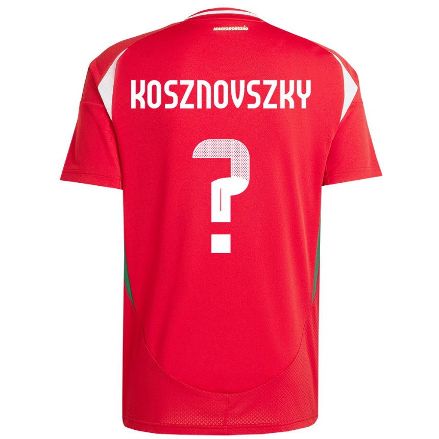 Hombre Fútbol Camiseta Hungría Márk Kosznovszky #0 Rojo 1ª Equipación 24-26 Argentina