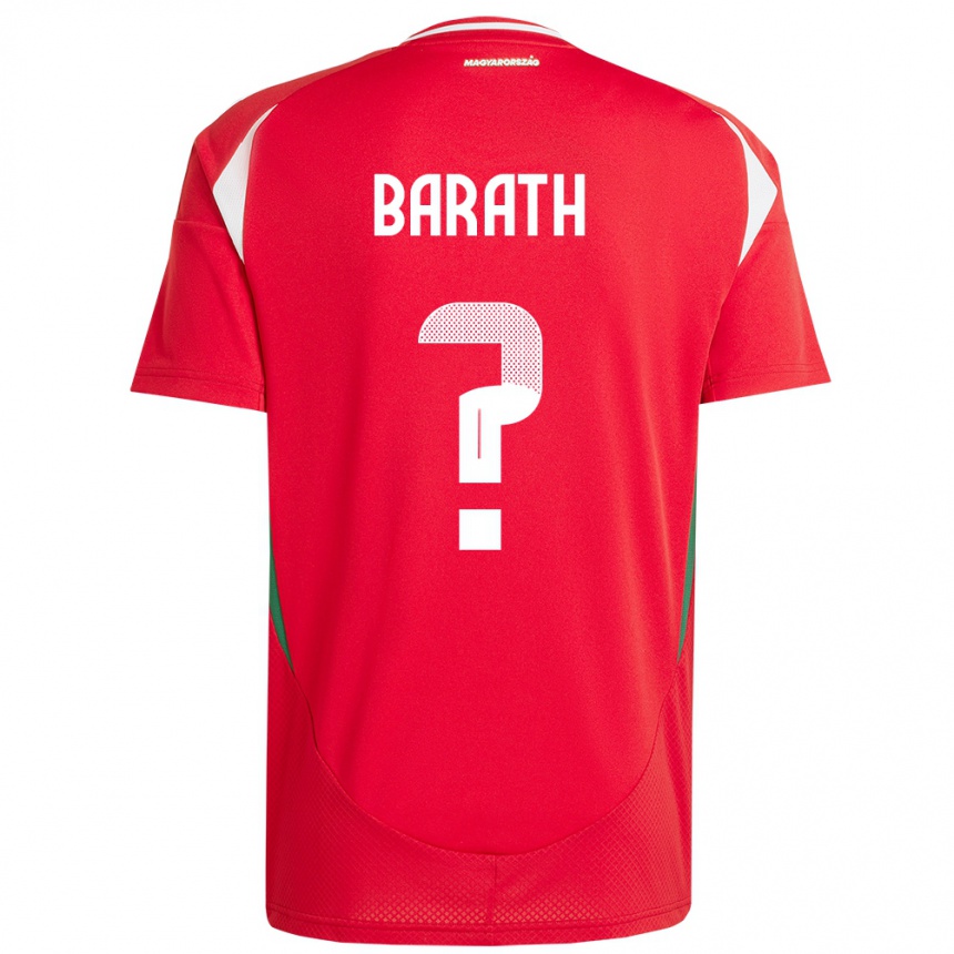 Hombre Fútbol Camiseta Hungría Péter Baráth #0 Rojo 1ª Equipación 24-26 Argentina