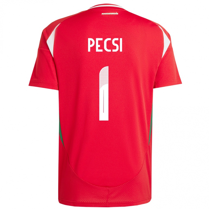 Hombre Fútbol Camiseta Hungría Ármin Pécsi #1 Rojo 1ª Equipación 24-26 Argentina