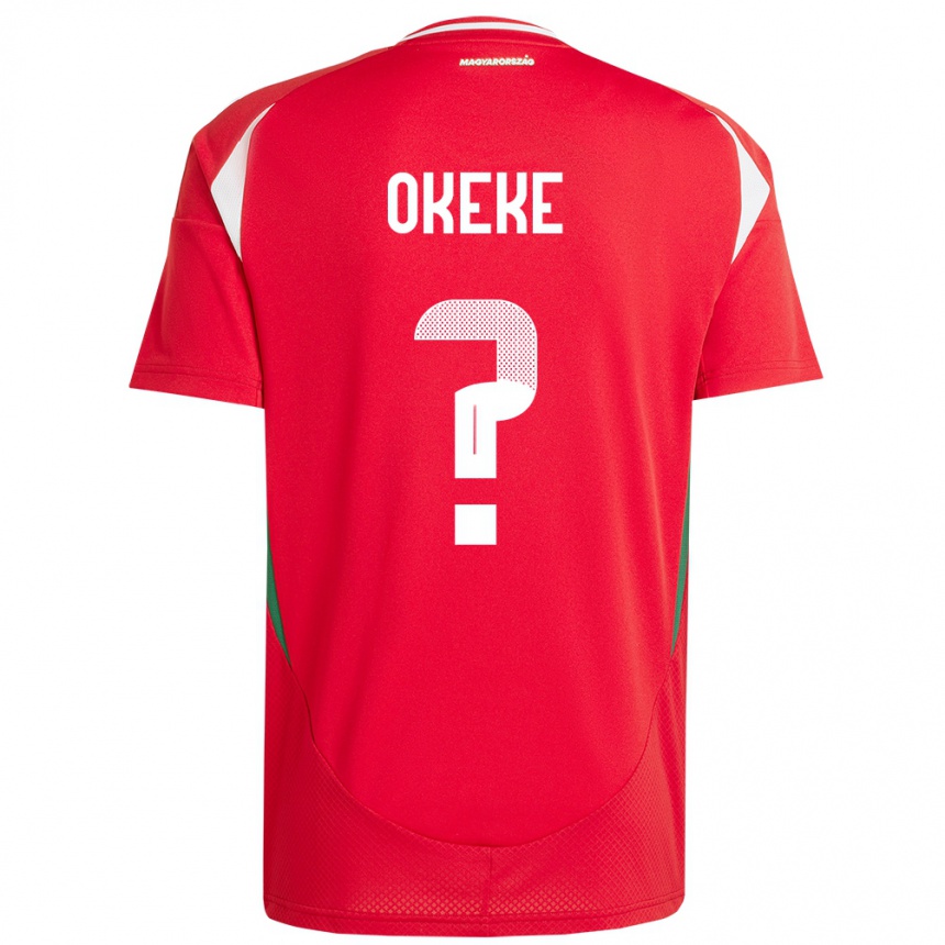 Hombre Fútbol Camiseta Hungría Michael Okeke #0 Rojo 1ª Equipación 24-26 Argentina