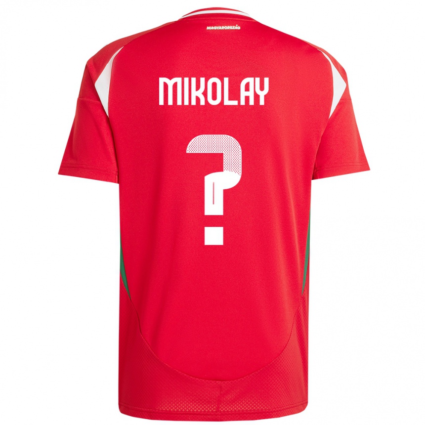 Hombre Fútbol Camiseta Hungría Timóteus Mikolay #0 Rojo 1ª Equipación 24-26 Argentina