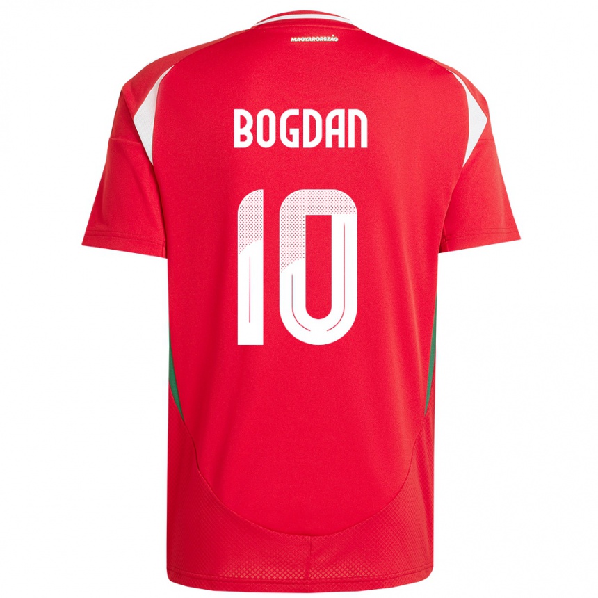 Hombre Fútbol Camiseta Hungría Hunor Bogdán #10 Rojo 1ª Equipación 24-26 Argentina