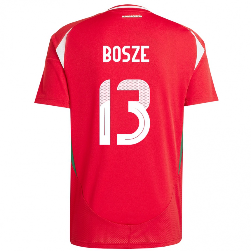 Hombre Fútbol Camiseta Hungría Levente Bősze #13 Rojo 1ª Equipación 24-26 Argentina