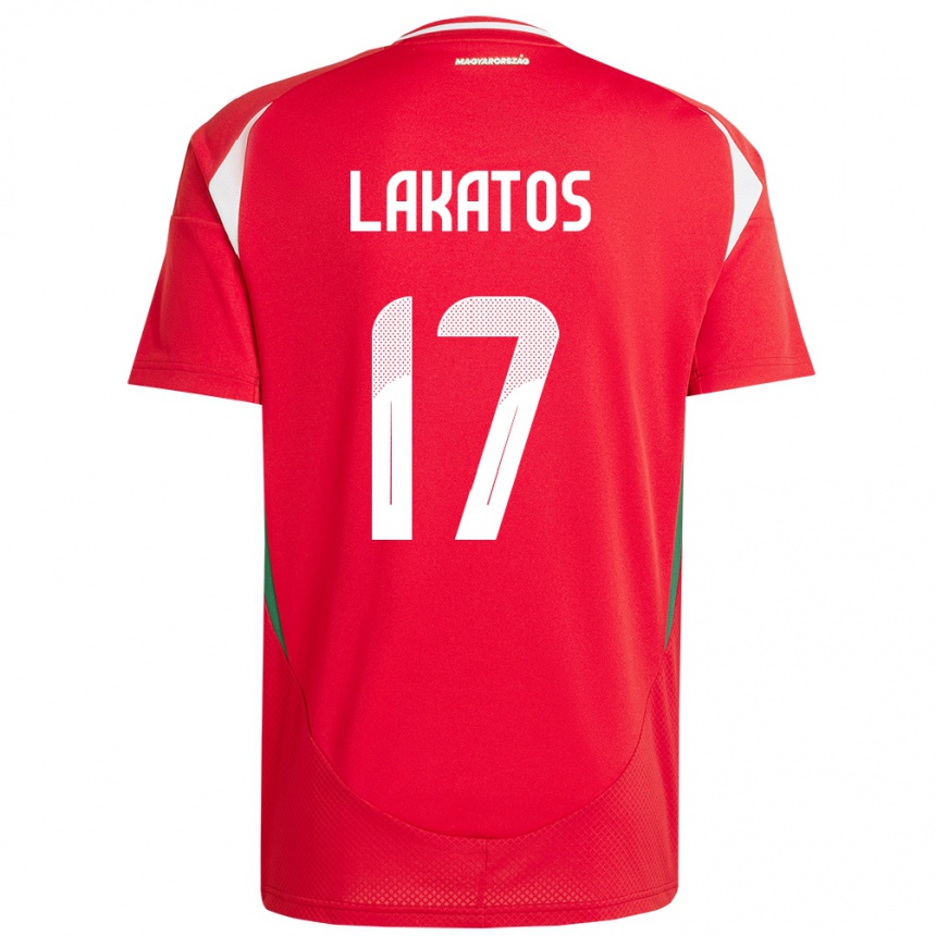 Hombre Fútbol Camiseta Hungría Noel Lakatos #17 Rojo 1ª Equipación 24-26 Argentina