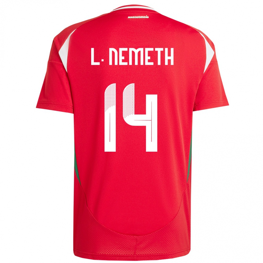 Hombre Fútbol Camiseta Hungría Loretta Németh #14 Rojo 1ª Equipación 24-26 Argentina