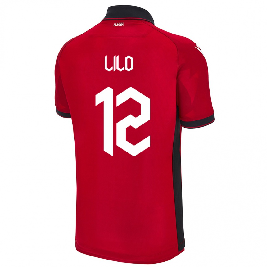 Hombre Fútbol Camiseta Albania Klidman Lilo #12 Rojo 1ª Equipación 24-26 Argentina