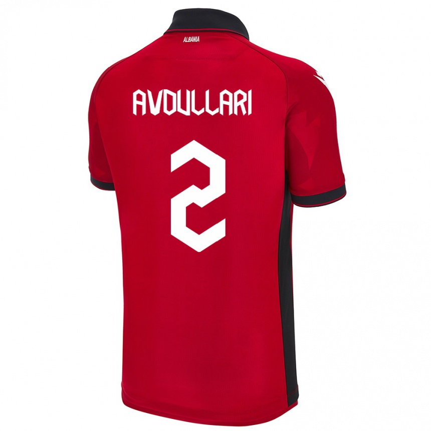 Hombre Fútbol Camiseta Albania Davide Avdullari #2 Rojo 1ª Equipación 24-26 Argentina