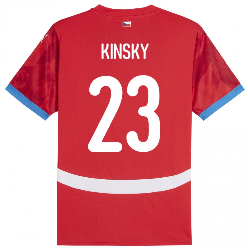 Hombre Fútbol Camiseta Chequia Antonin Kinsky #23 Rojo 1ª Equipación 24-26 Argentina