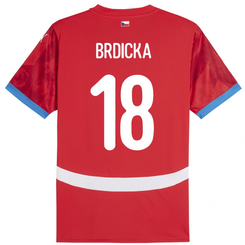 Hombre Fútbol Camiseta Chequia Filip Brdicka #18 Rojo 1ª Equipación 24-26 Argentina