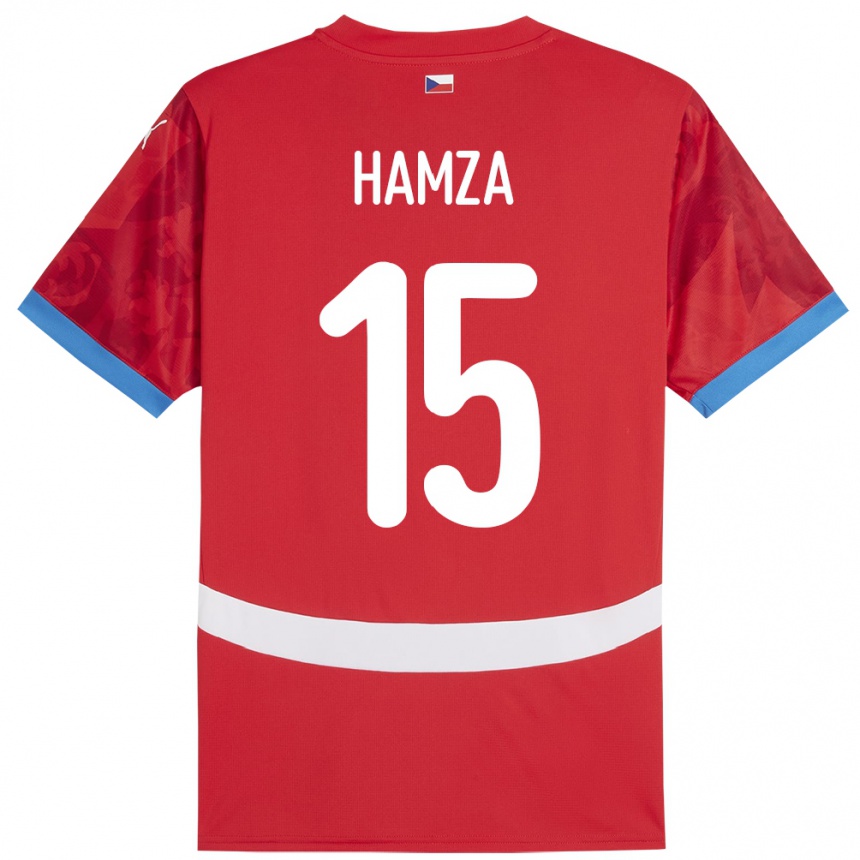 Hombre Fútbol Camiseta Chequia Jiri Hamza #15 Rojo 1ª Equipación 24-26 Argentina