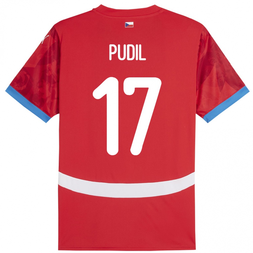 Hombre Fútbol Camiseta Chequia Milos Pudil #17 Rojo 1ª Equipación 24-26 Argentina