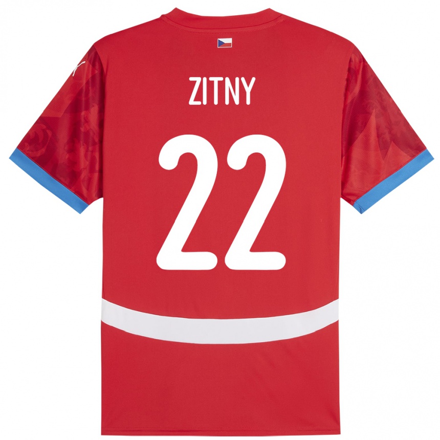 Hombre Fútbol Camiseta Chequia Matej Zitny #22 Rojo 1ª Equipación 24-26 Argentina